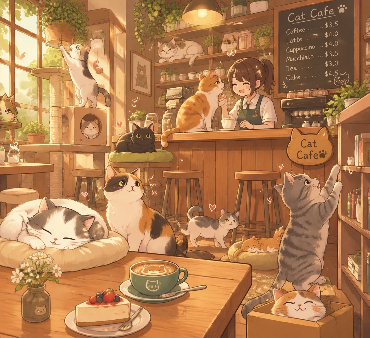 二次元动漫：猫咪咖啡厅 效果图