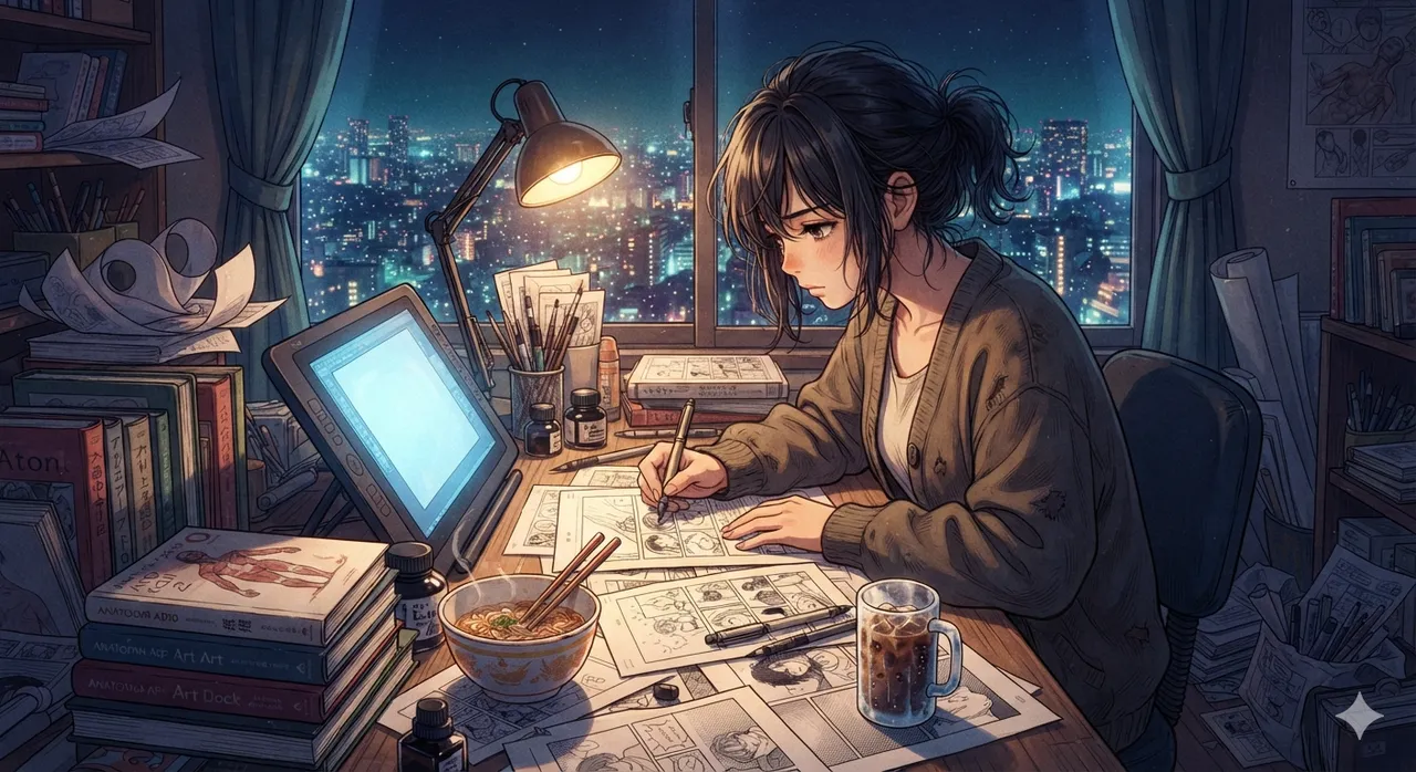 Anime: Mangaka Late at Night