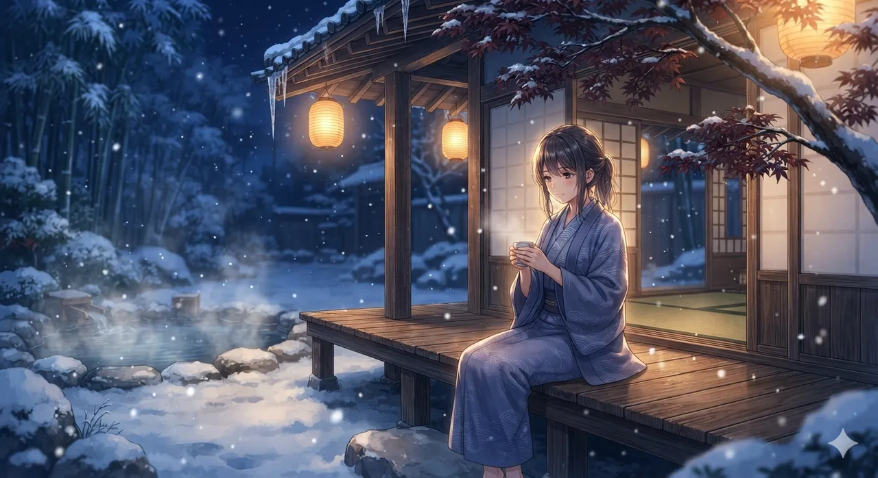 Anime: Schneeiges Onsen-Wirtshaus
