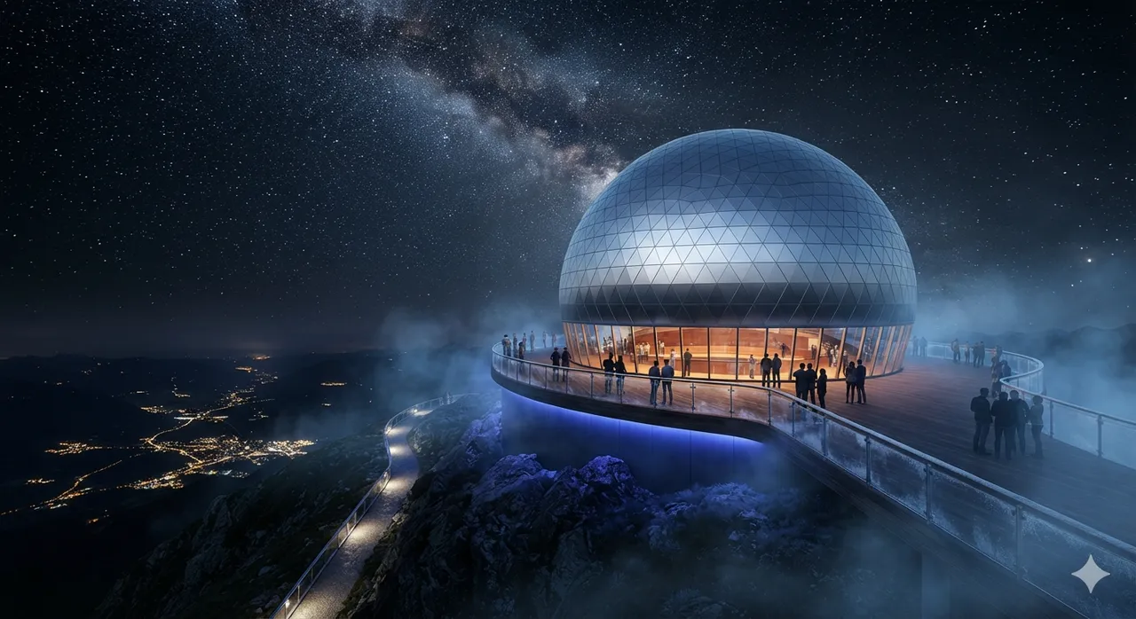 Architecture : Planétarium au sommet de la montagne