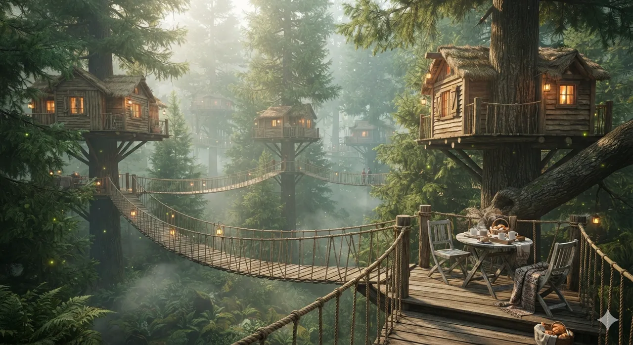 Architektur: Wald-Baumhaus-Hotel