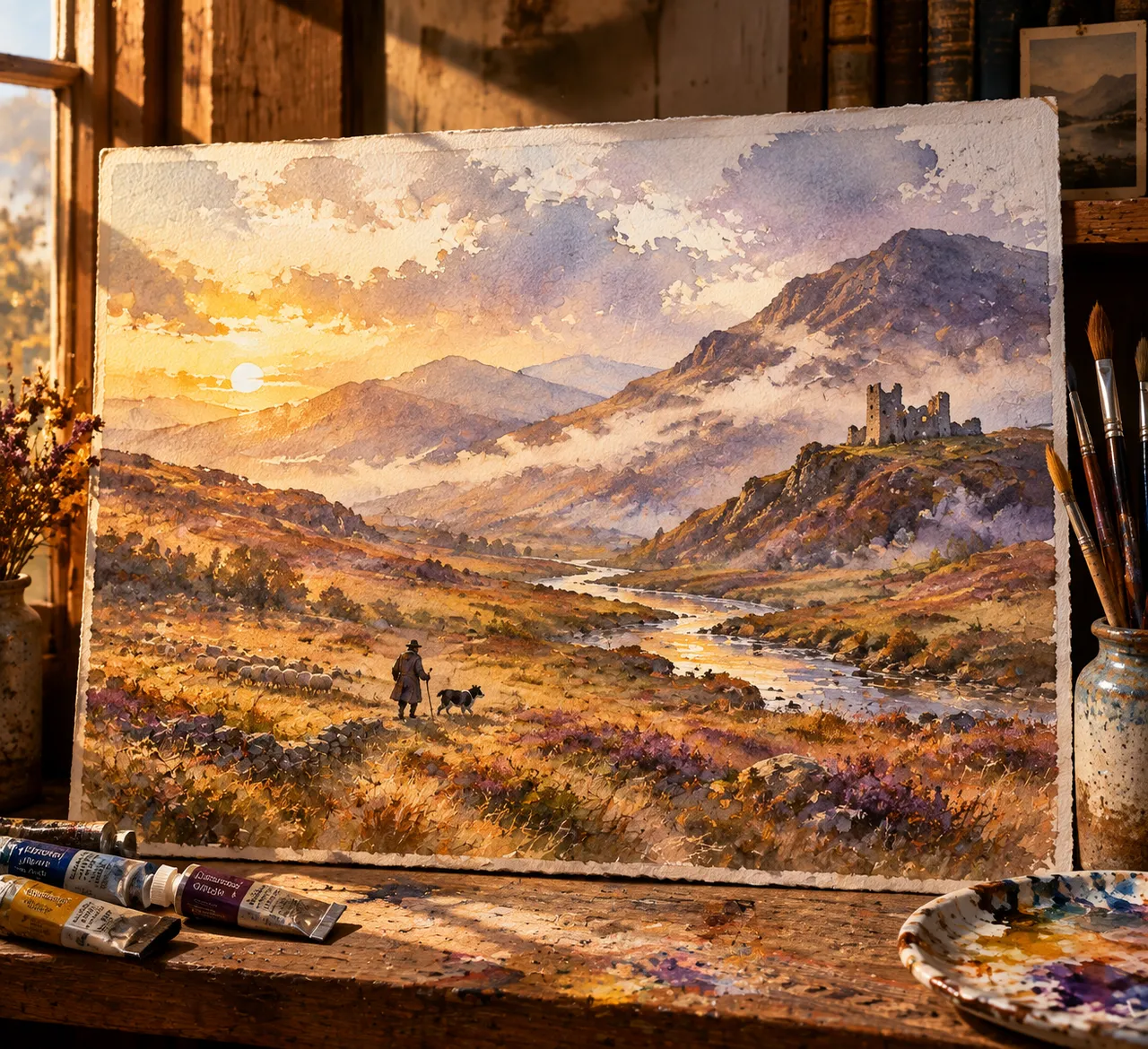 Estilos de arte: Terras altas em aquarela