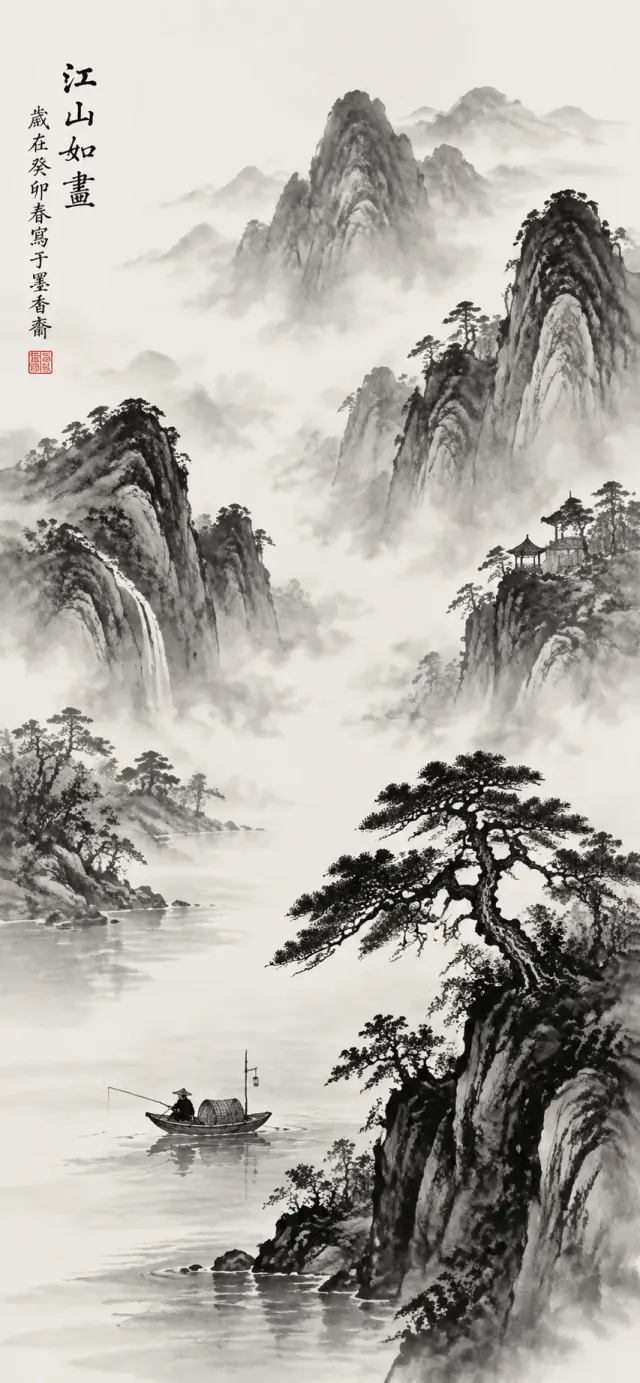 Ink Wash: Mountains Among Mist
