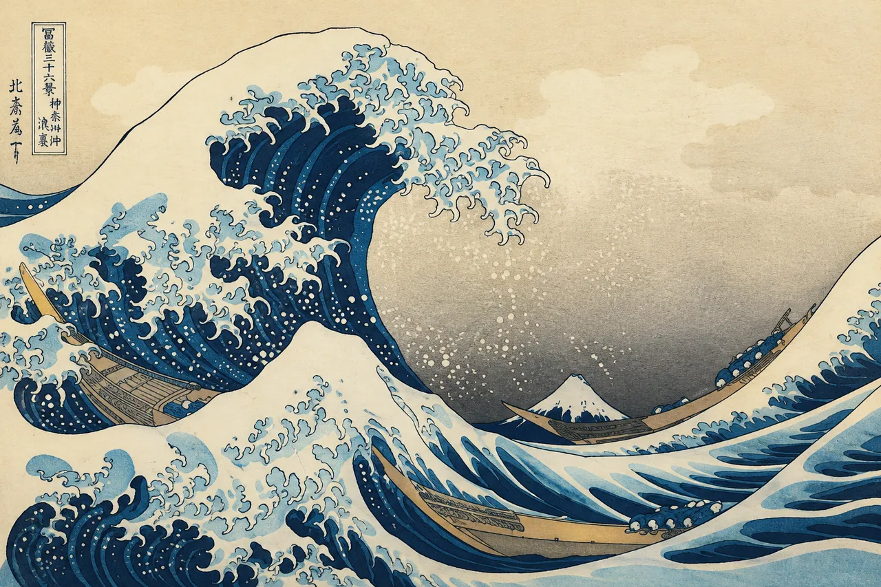 浮世绘：神奈川之浪 效果图