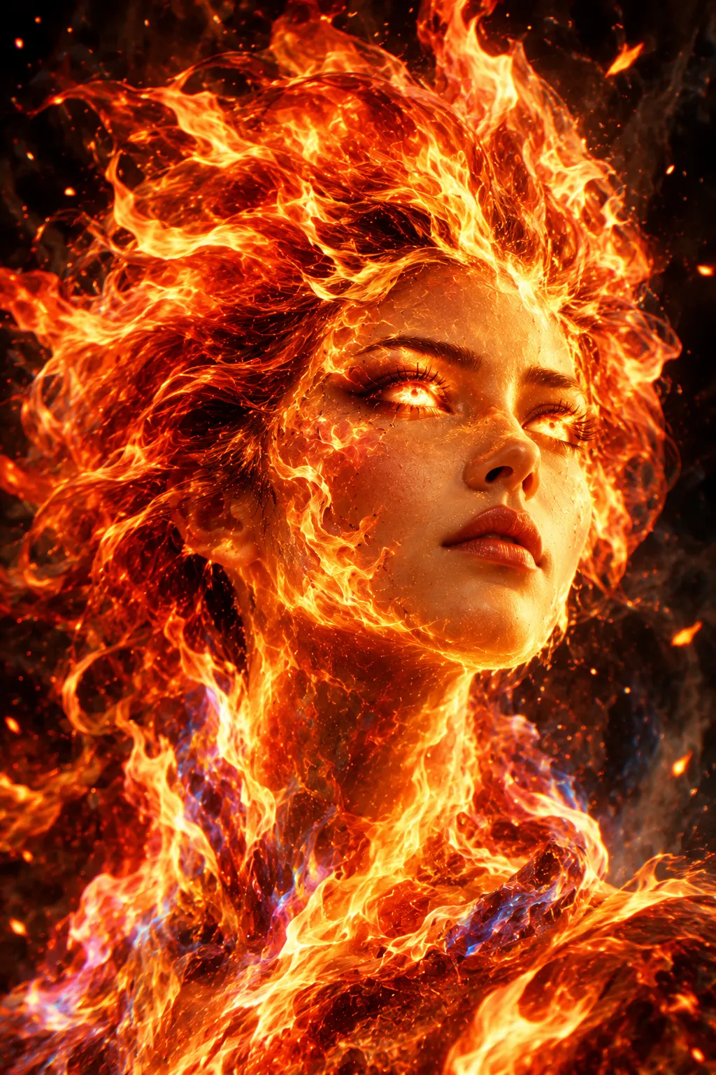 Fire Art: Elemental Woman