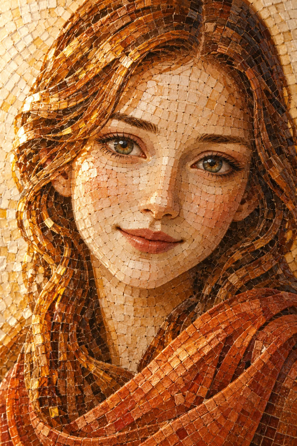 Mosaic Art: Tiled Woman