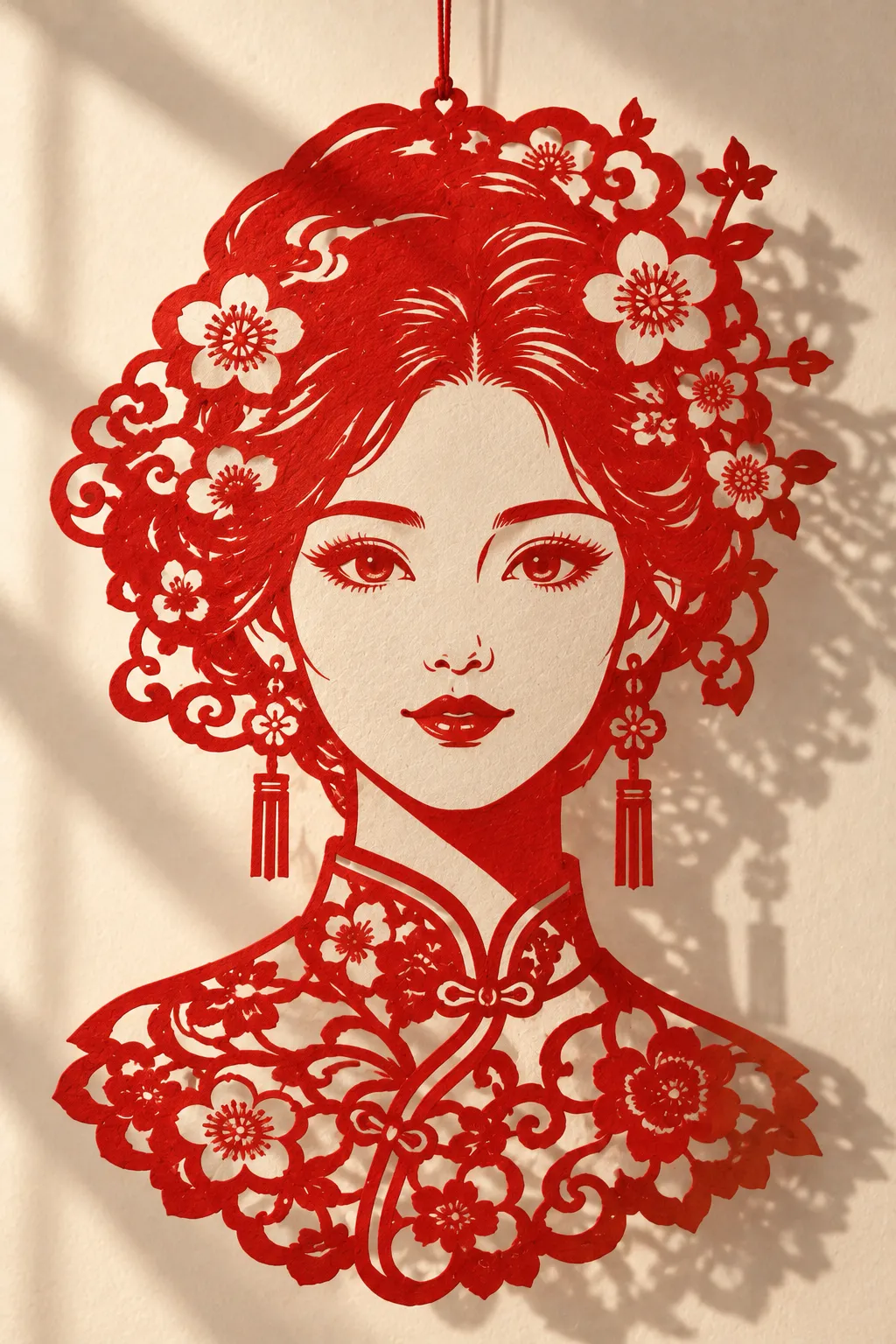 アバター：赤い紙の切り絵