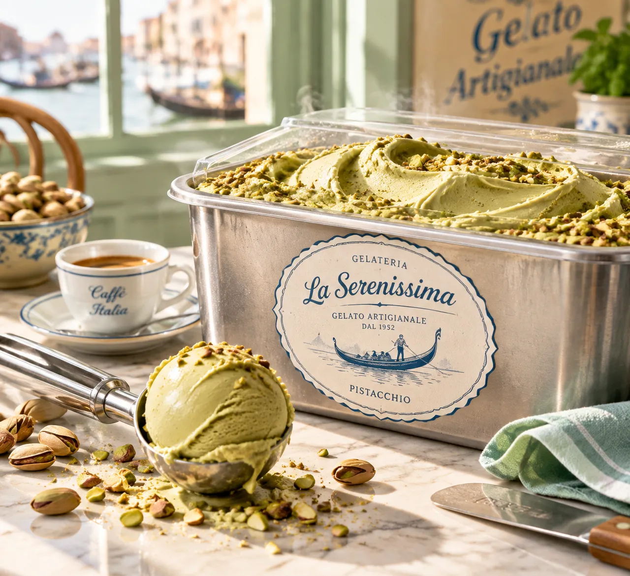 Brand Photography: Pistachio Gelato