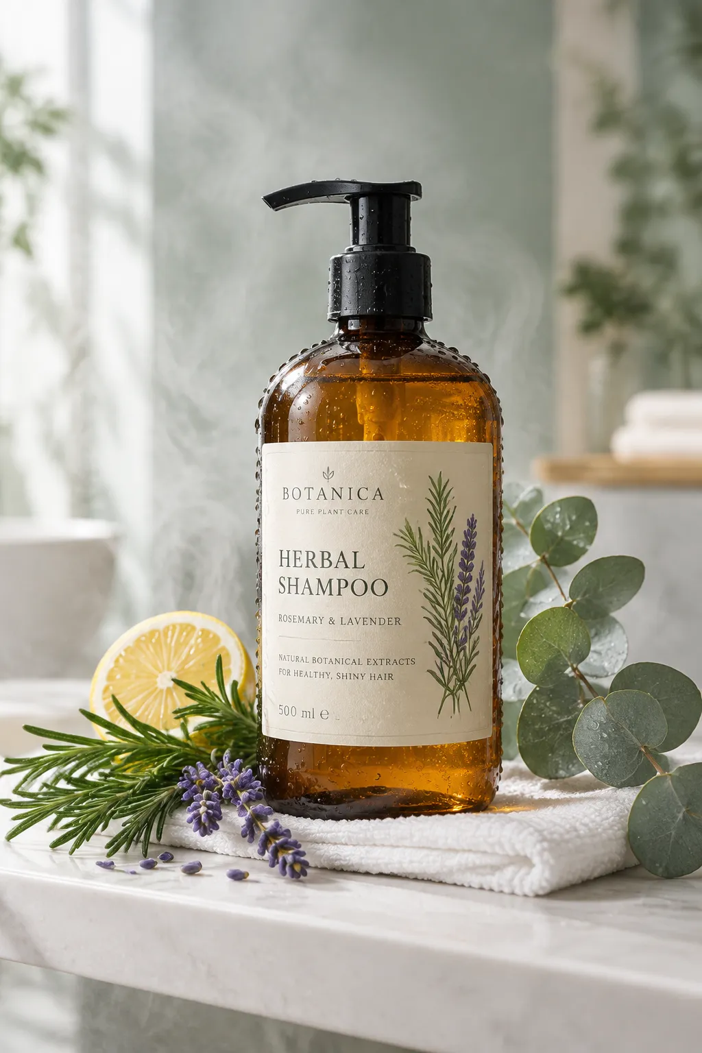 Brand Photography: Herbal Shampoo