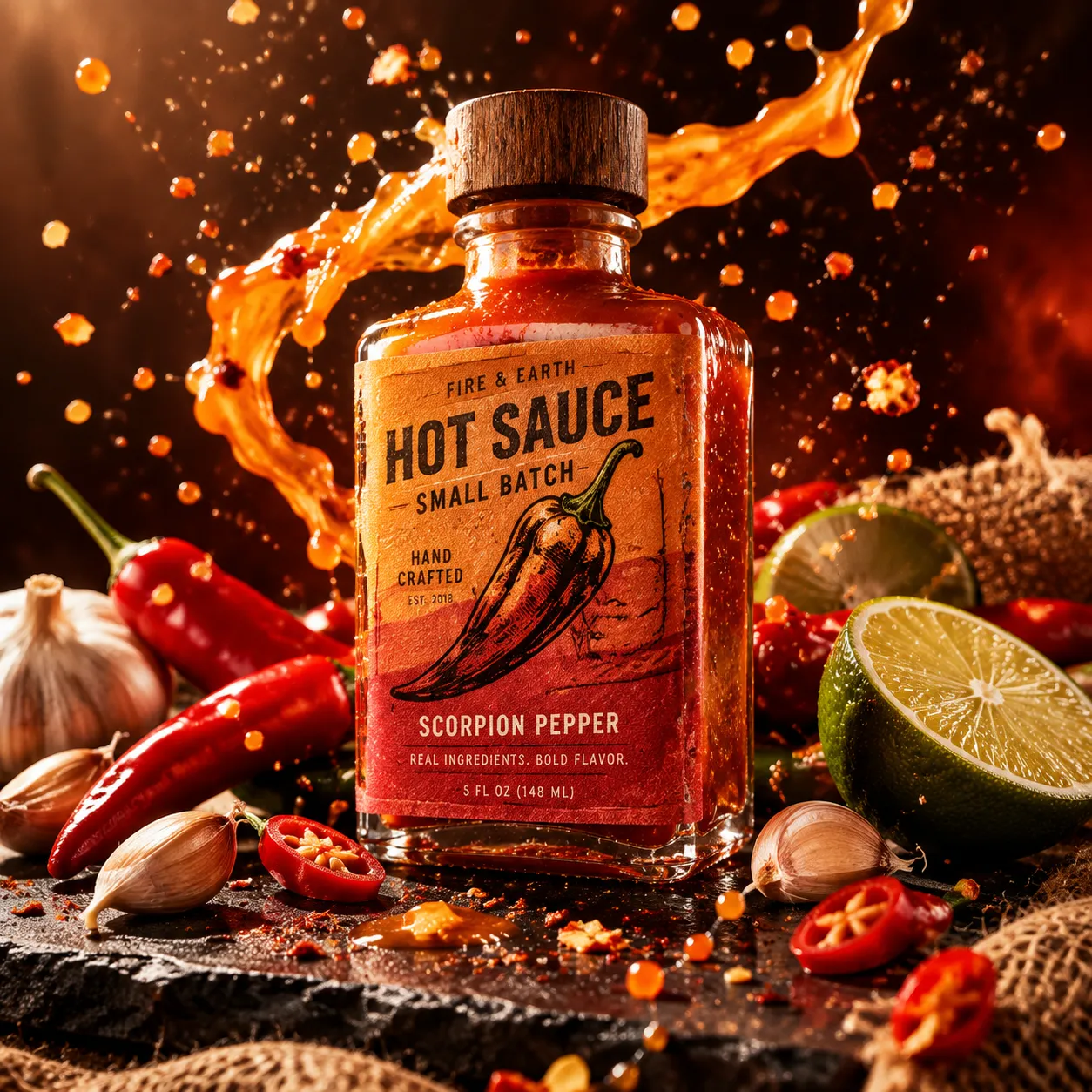 Brand Photography: Hot Sauce