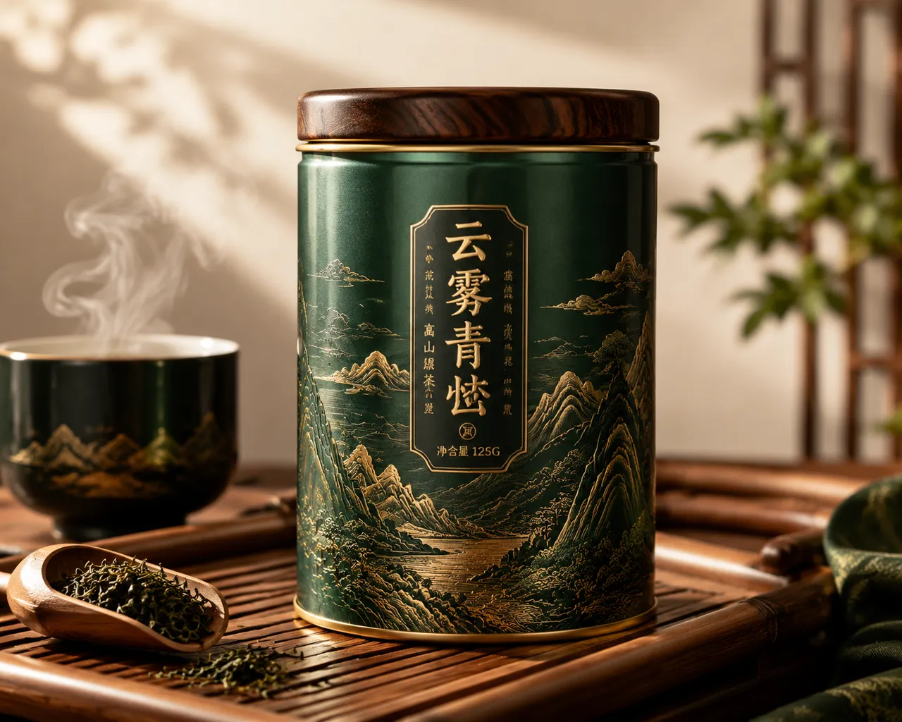 品牌设计：原叶茶罐包装 效果图
