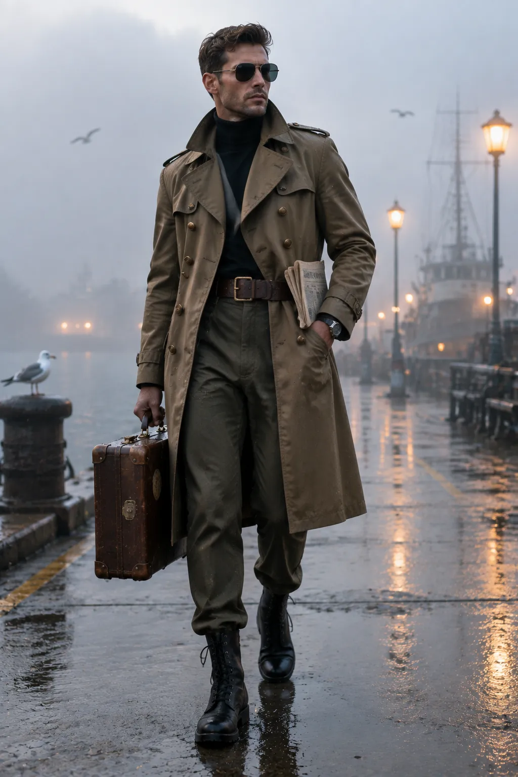 Mode: Militärischer Trenchcoat