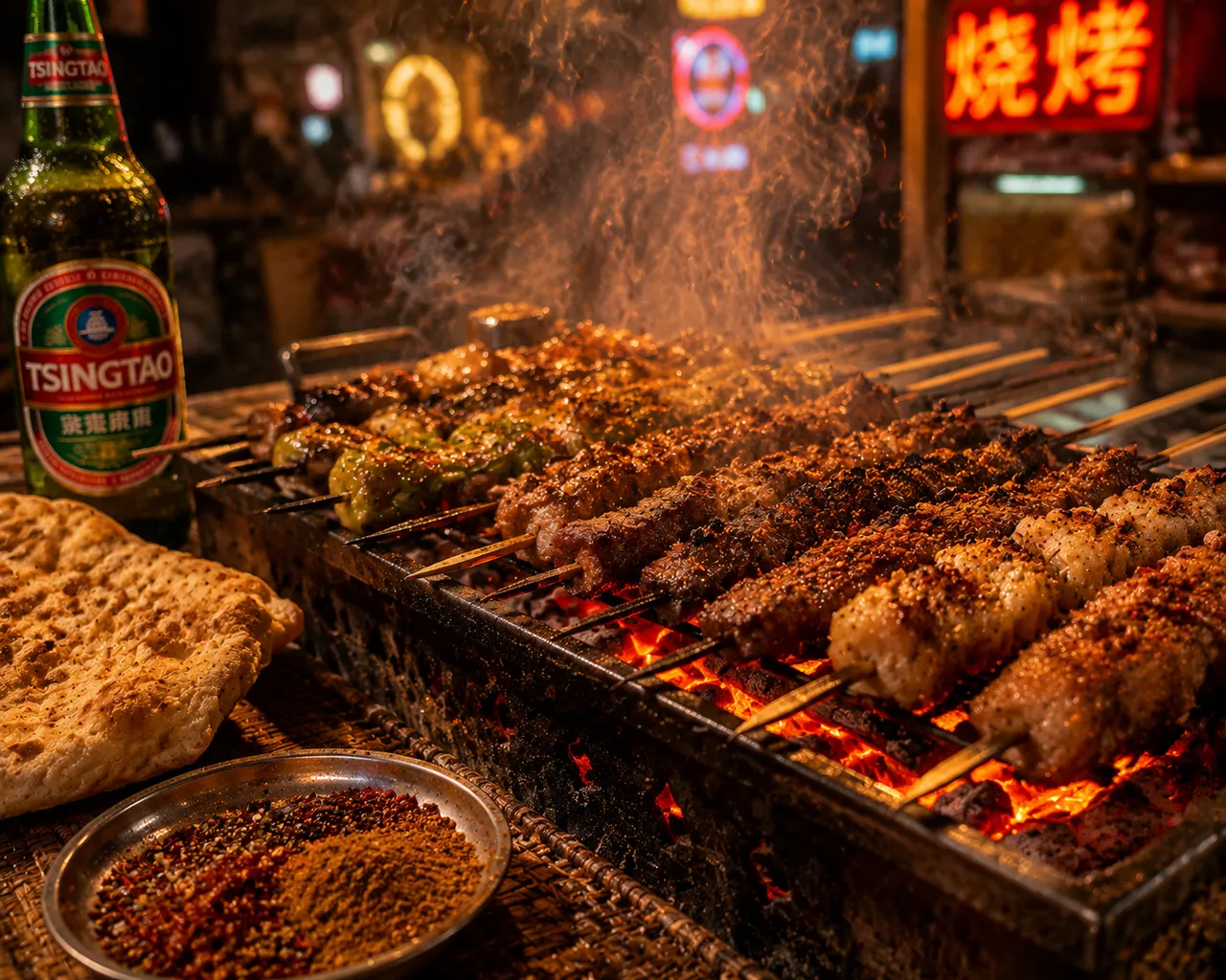 美食摄影：深夜烤肉串 效果图
