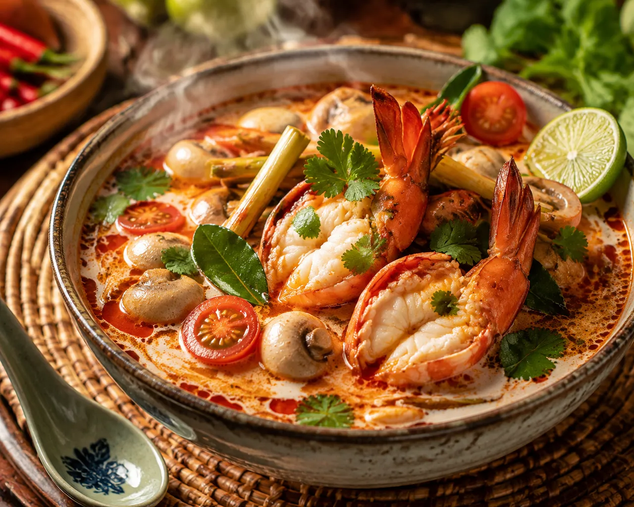 美食摄影：泰式冬阴功 效果图
