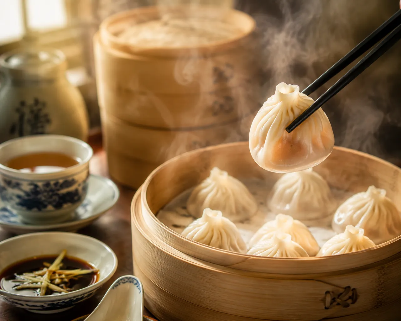 美食摄影：上海小笼包 效果图