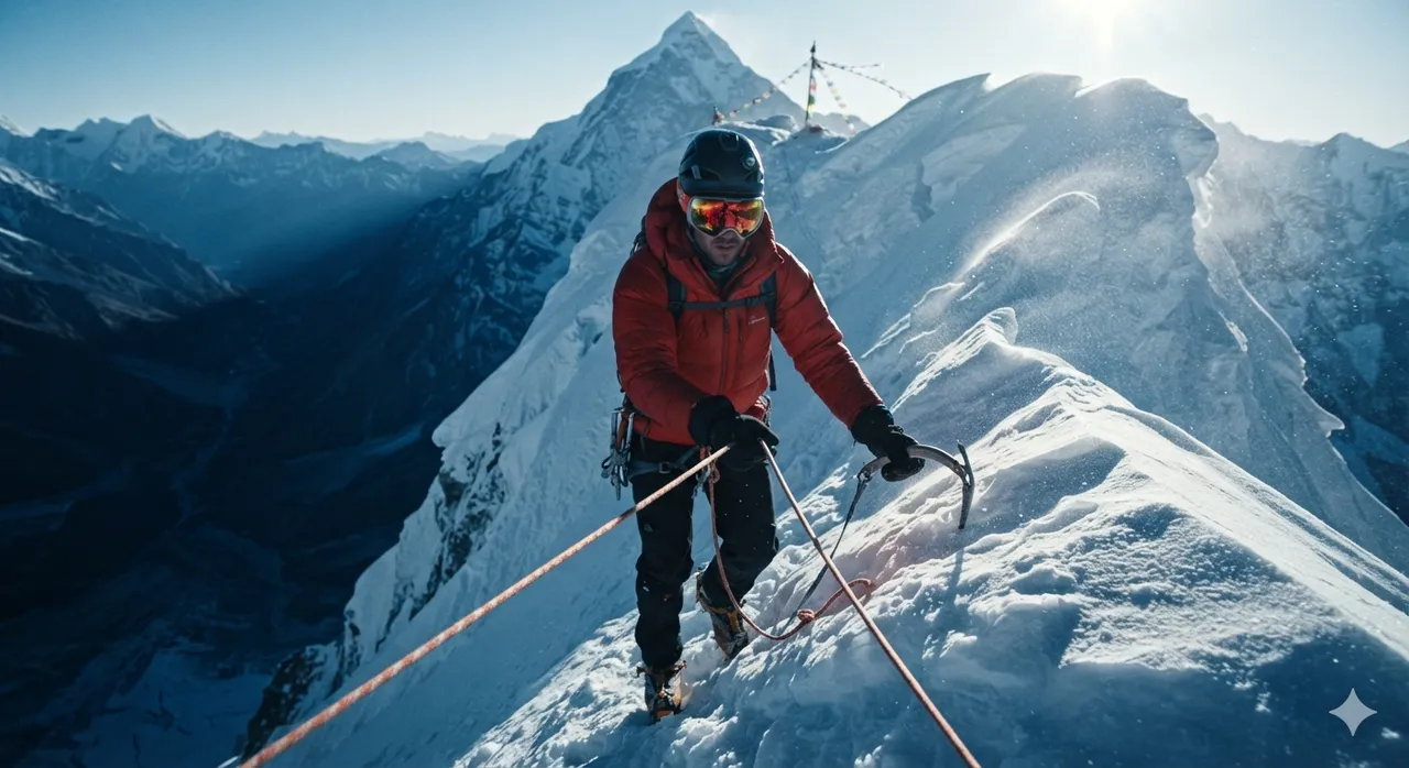 Alpine Climb on the Knife Edge