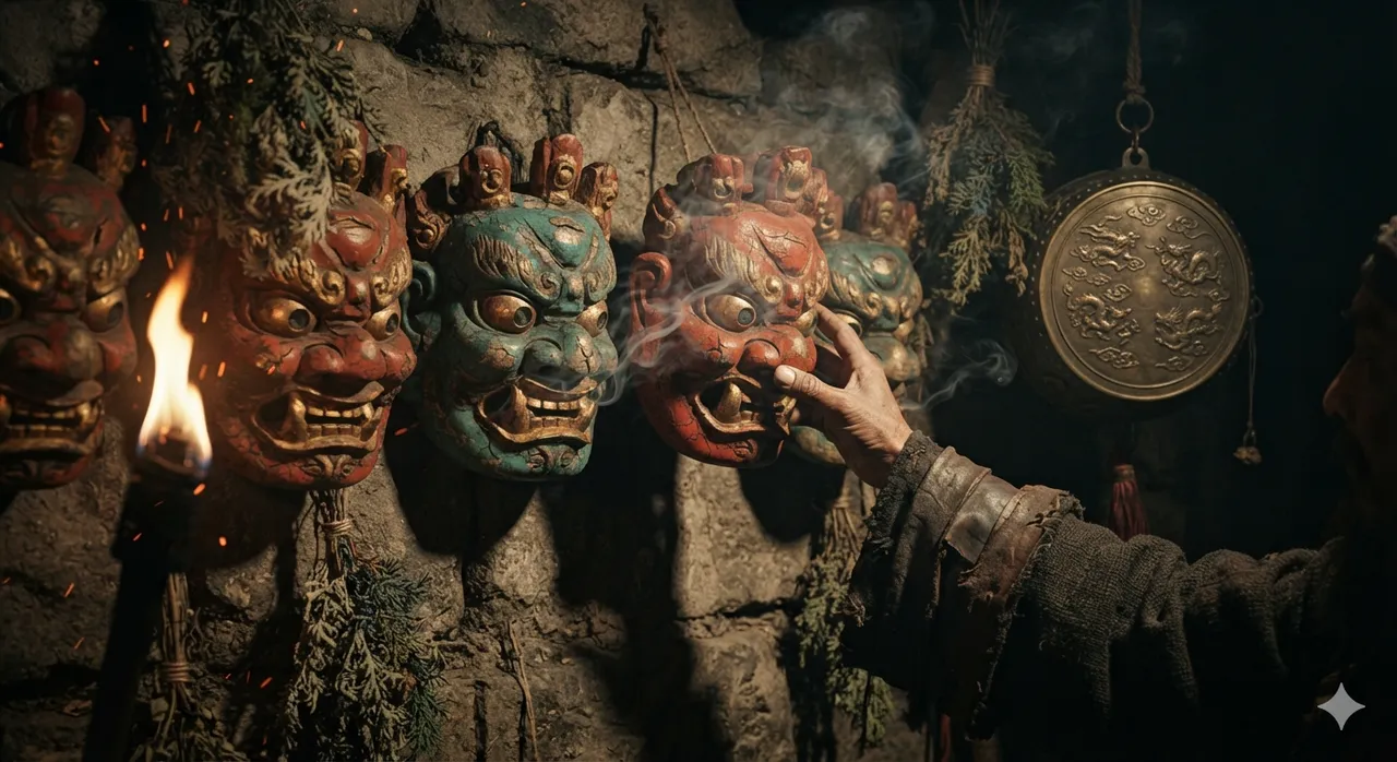 Guochao: Topeng Opera Nuo dalam Cahaya Obor