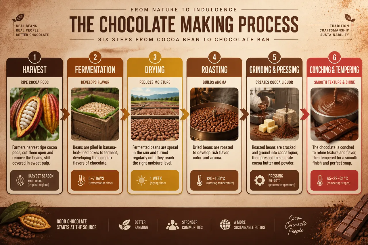 Infographic: Bean to Bar Chocolate