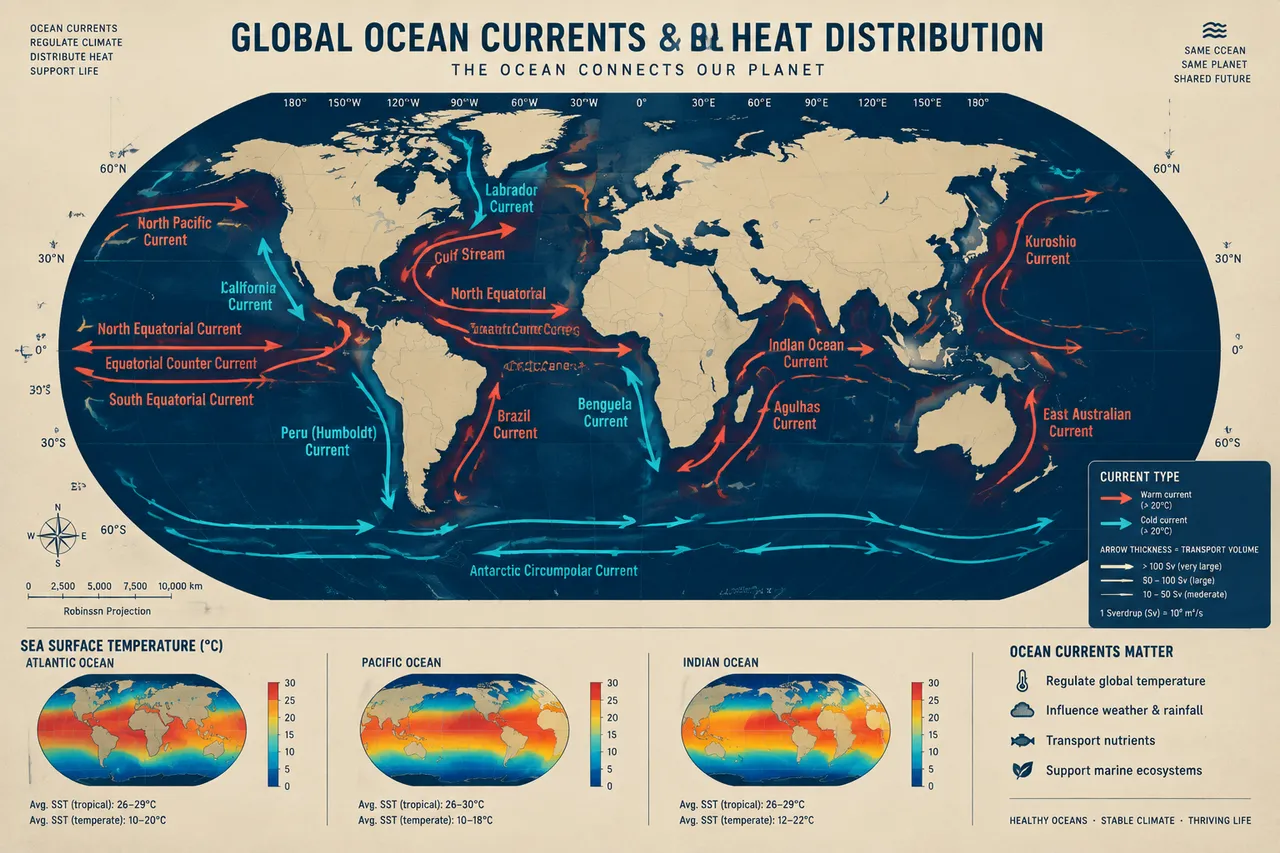 Infographic: Ocean Currents Map