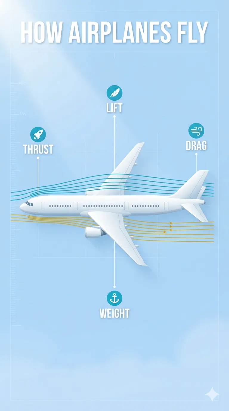 Infografik: Wie Flugzeuge fliegen