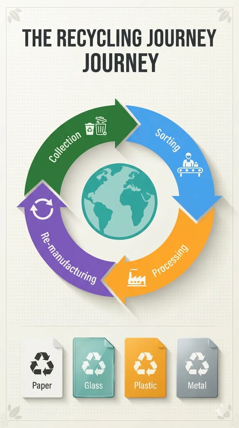 Infografik: Die Recycling-Reise