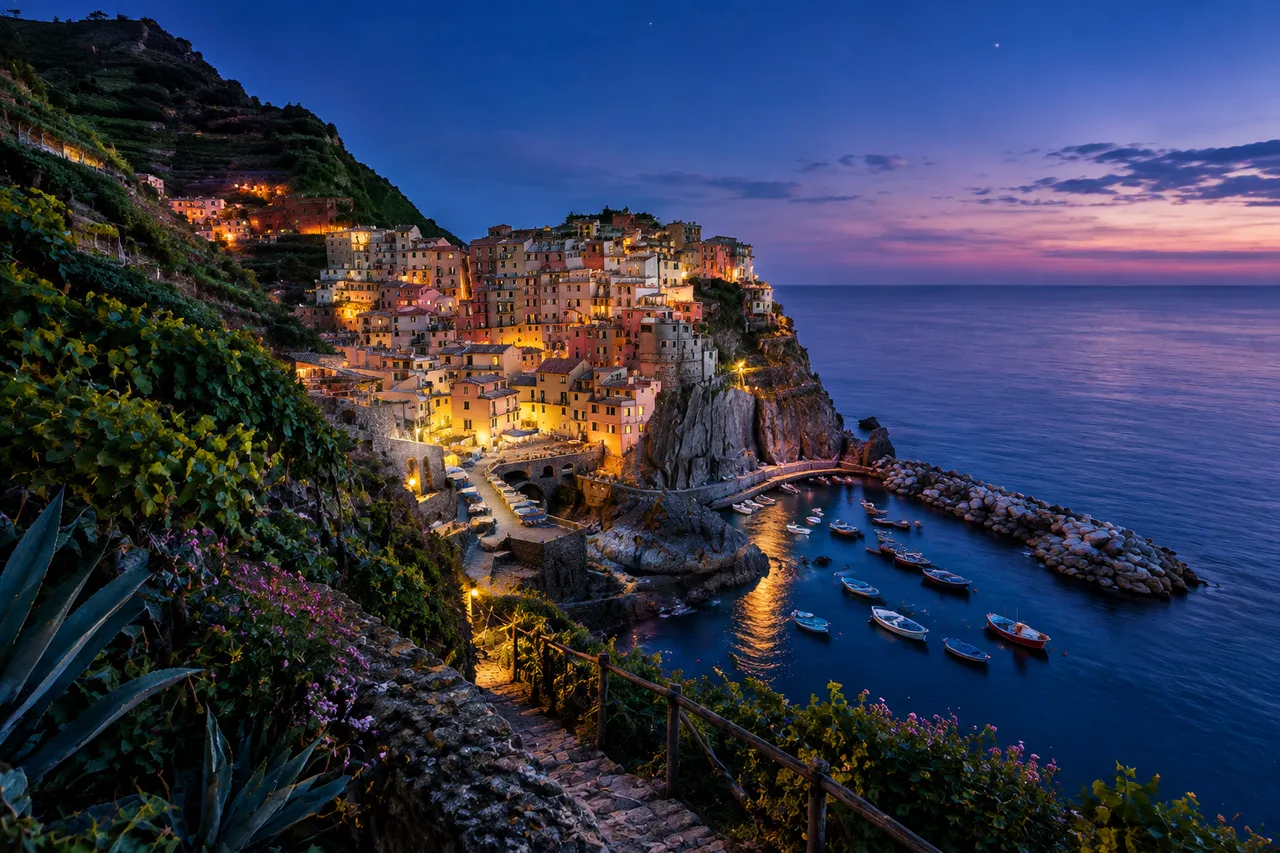 Landscape: Cinque Terre at Dusk