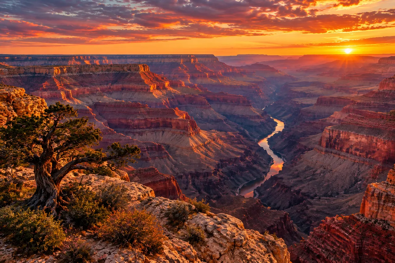 Paisaje: Atardecer en el Gran Cañón