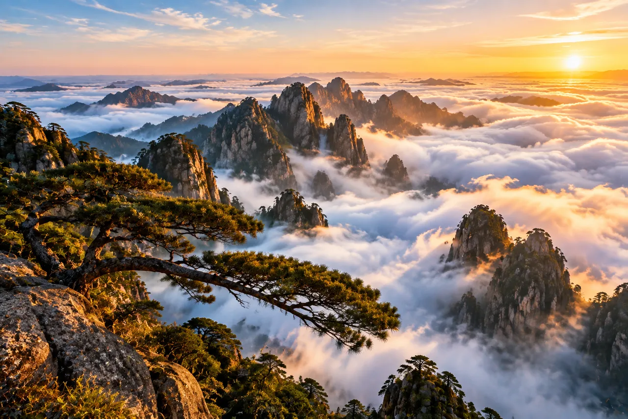 Paisagem: Mar de nuvens de Huangshan