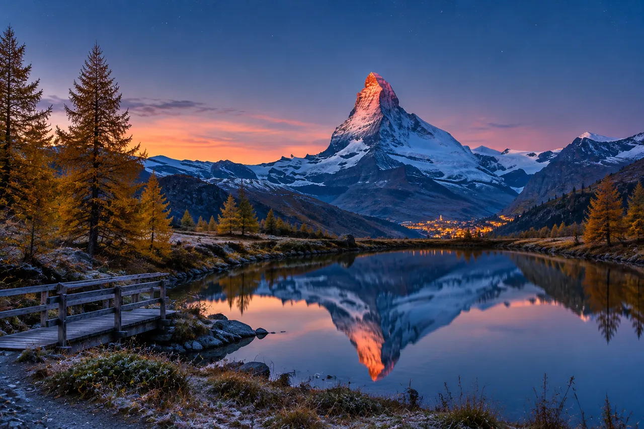 Landscape: Matterhorn Blue Hour