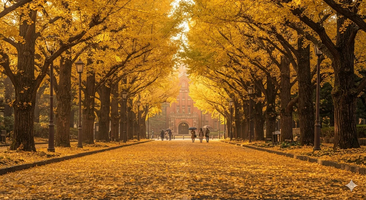 Ginkgo Avenue in Autumn