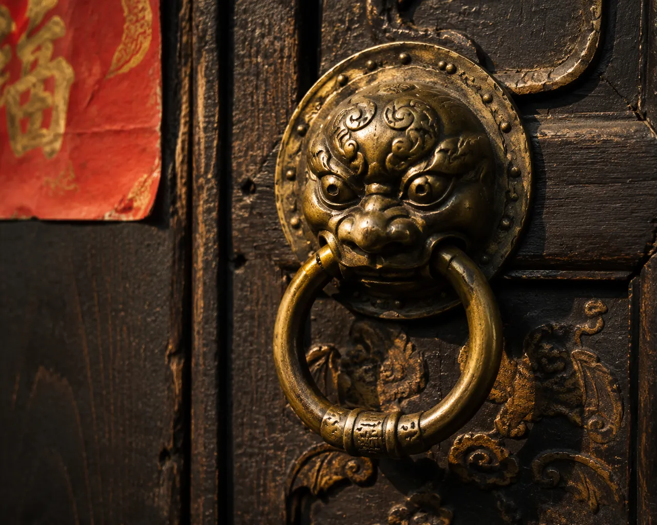 写实摄影：古门铜环 效果图