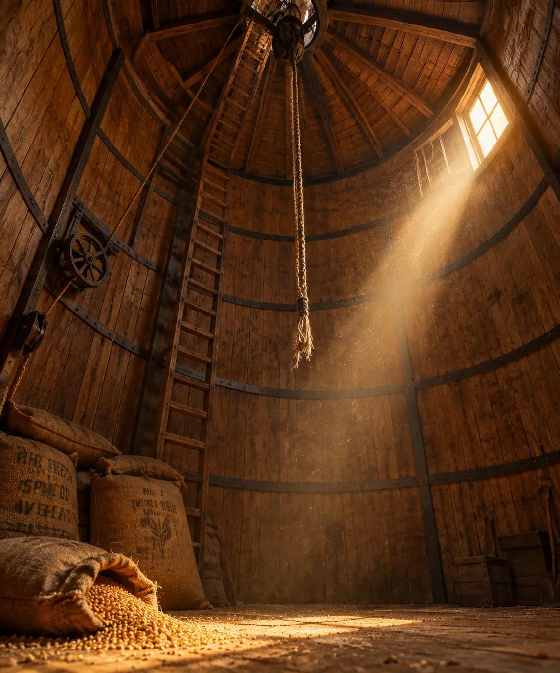 Architectural Photography: Wooden Grain Silo
