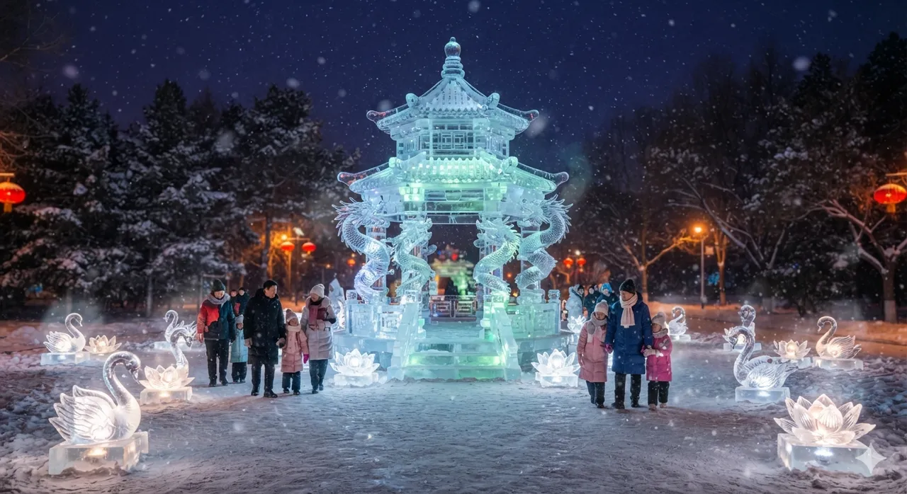 Nachtfotografie: Eislaternen-Festival
