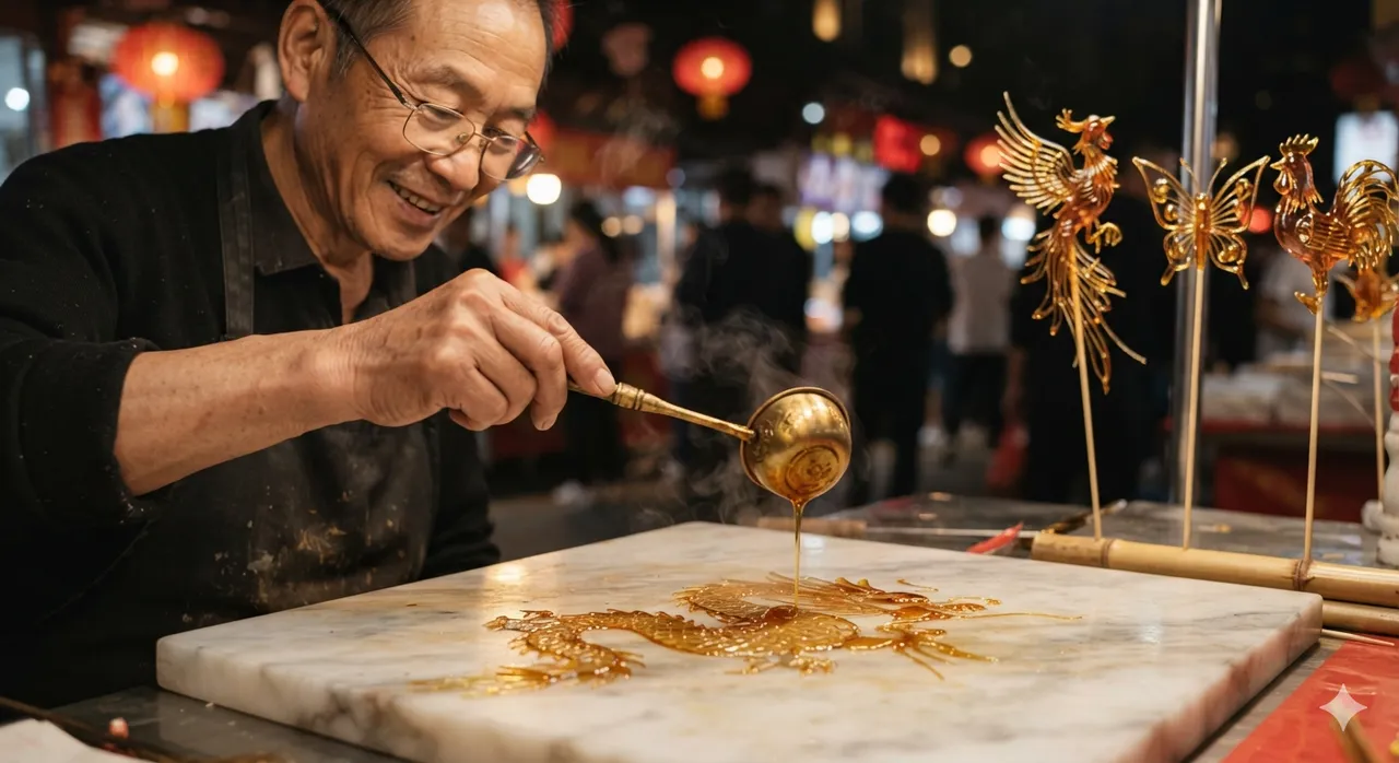 Documentary Photography: Sugar-Painting Street Artist