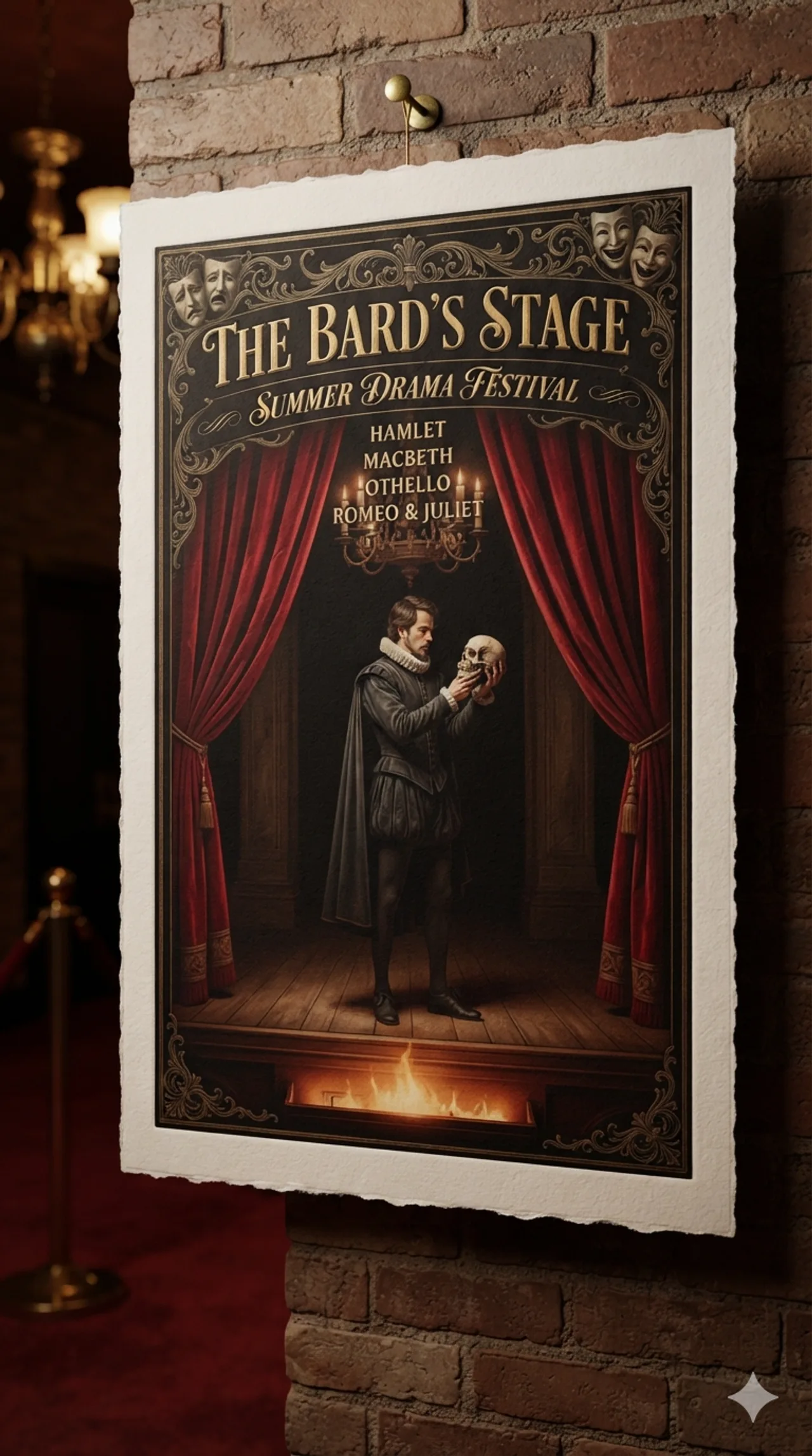 Theaterplakat: Die Bühne des Barden