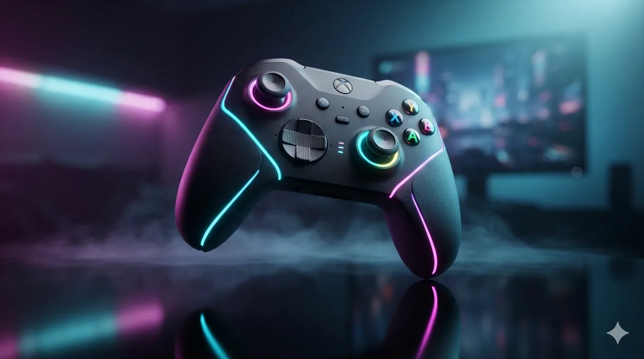 Photographie de produit : manette de jeu