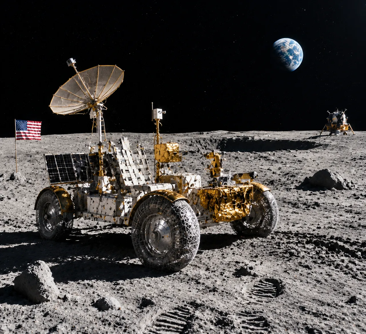 Véhicules : Rover lunaire sur la Lune