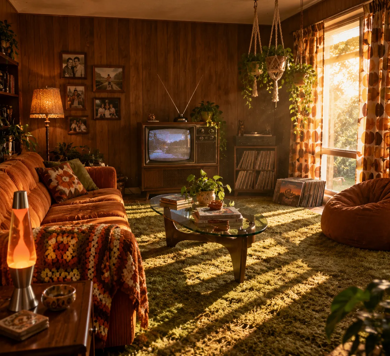 Vintage Photography: 1970s American Living Room