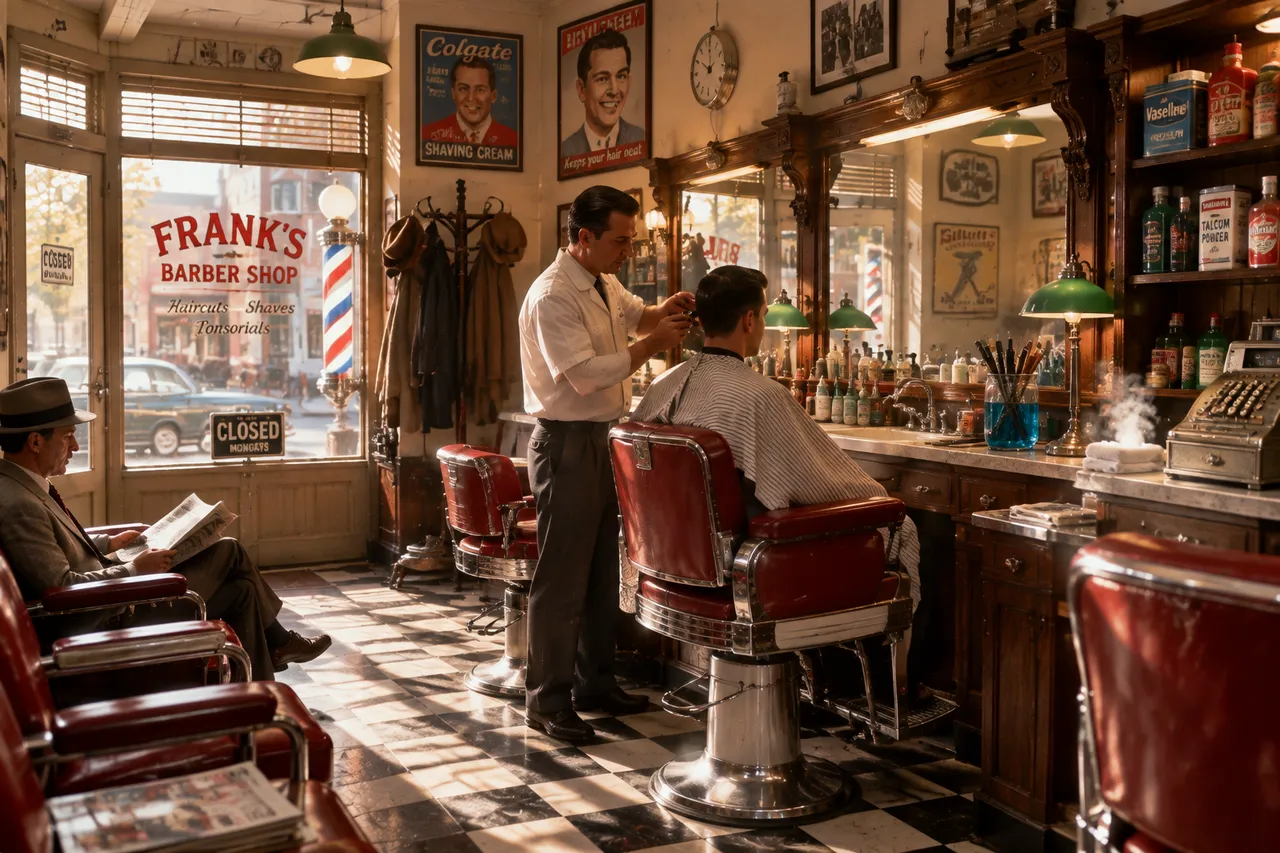 Photo vintage : Salon de coiffure des années 1960