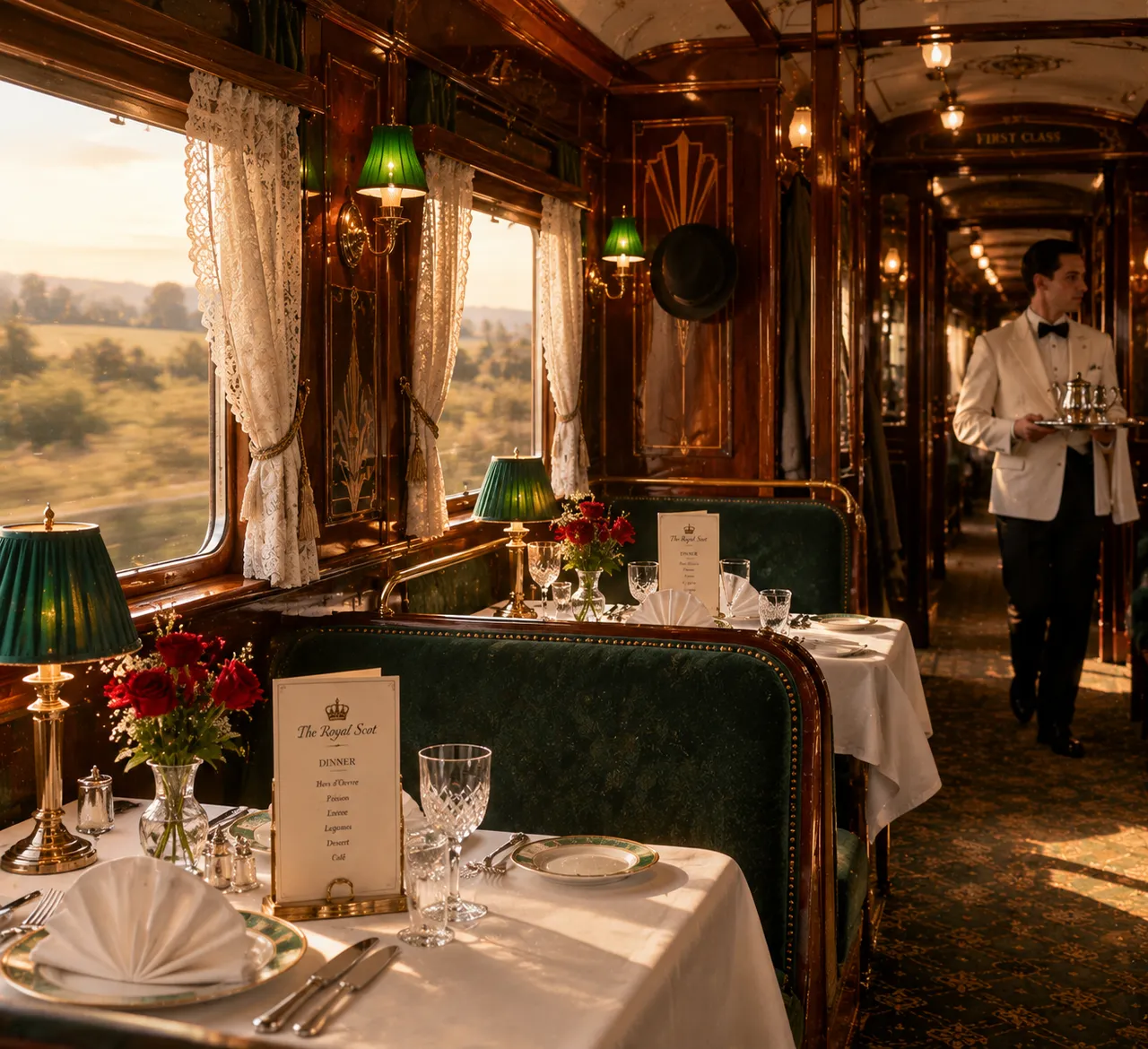 Vintage Photography: 1920s Luxury Dining Car
