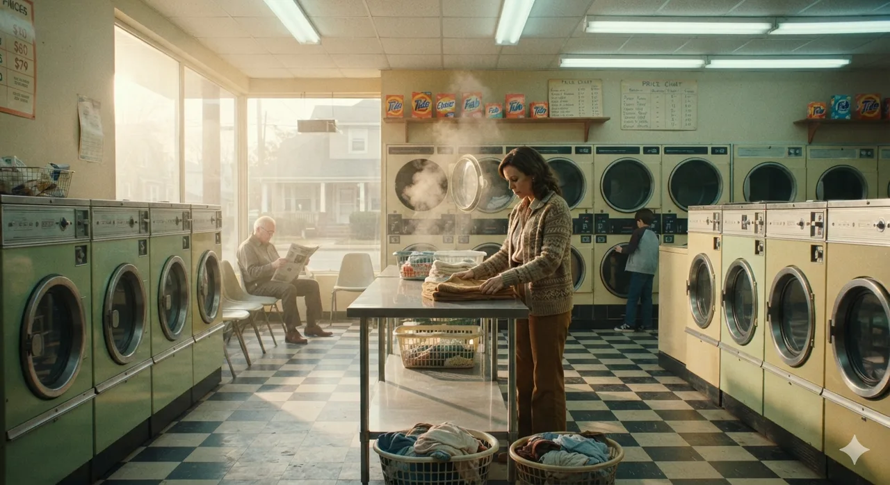 Fotografía de Escenas Retro: Lavandería Automática