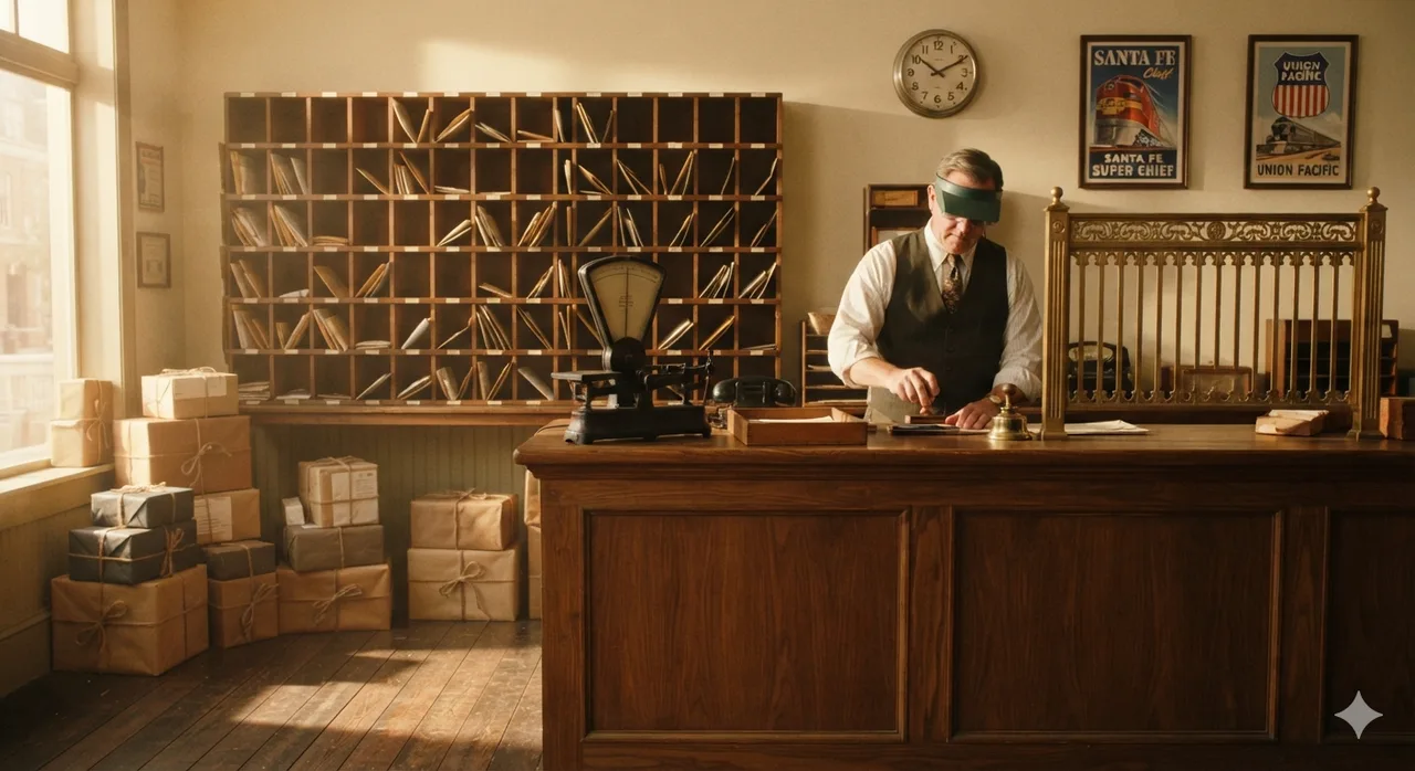 Nostalgic Moments: Small-Town Post Office